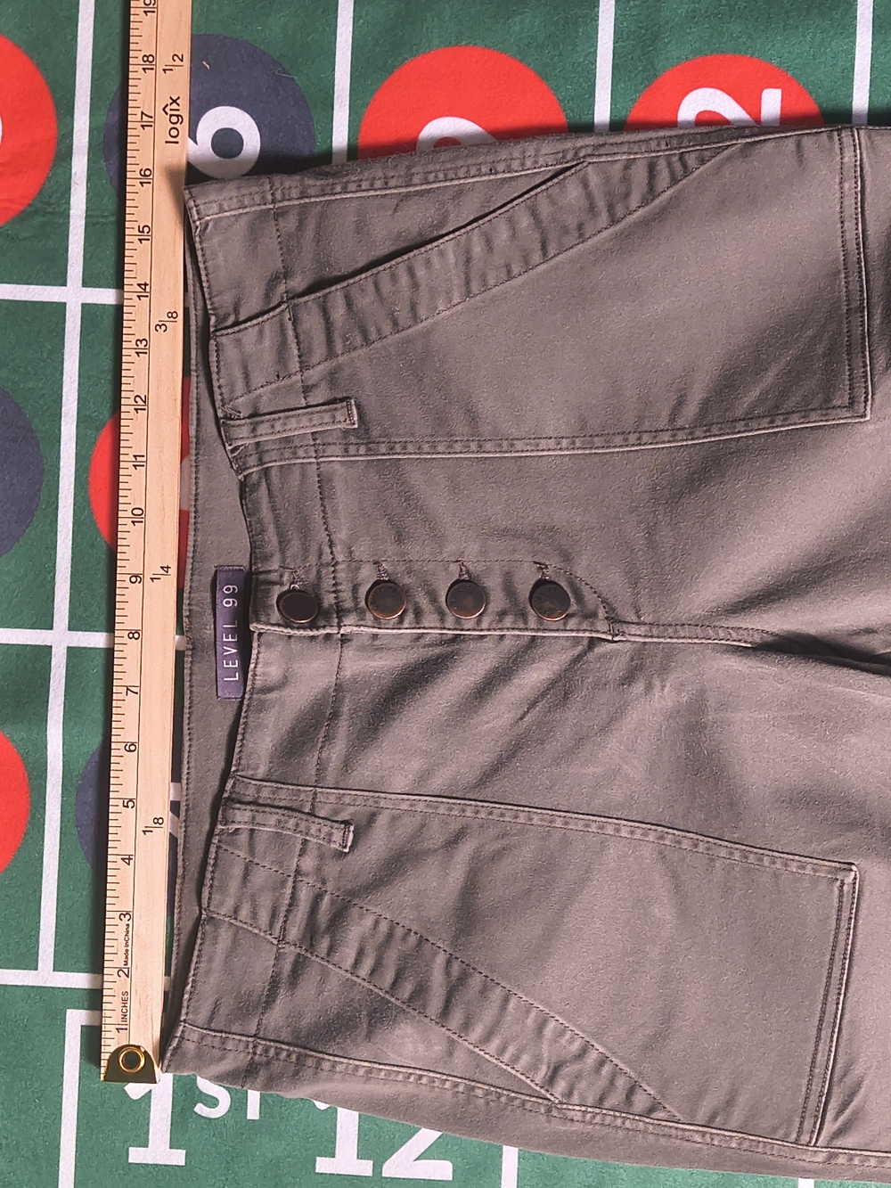 Level 99 Anthropologie Coated Skinny Pants Size 31 Dark Olive Black - Picture 9 of 12